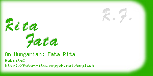 rita fata business card